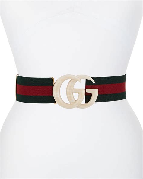 elastic waist gucci belt|Gucci elastic belts women's.